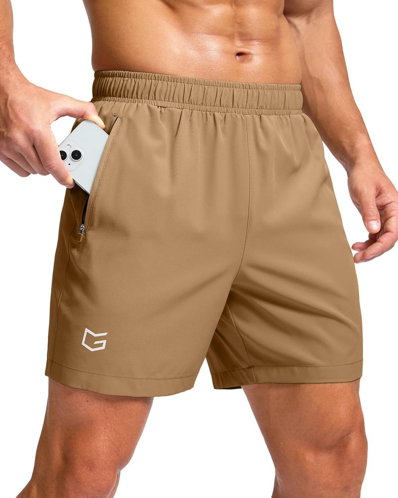 Men's Athletic Running Shorts - Quick Dry with Zipper Pockets | 7"/5"/9" Sizes for Gym & Outdoor Activities