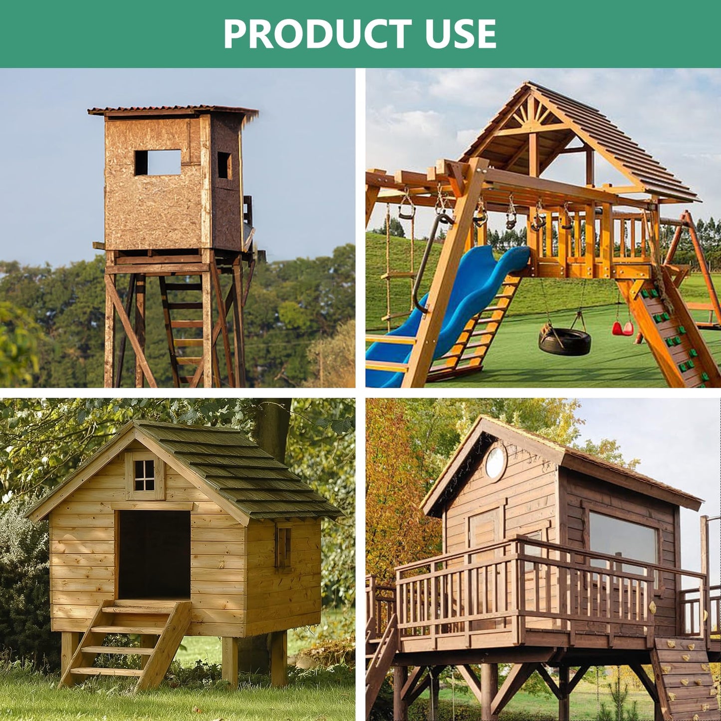 Deer Stand Brackets 4x4, 4 Pcs Outdoor 4x4 Compound Angle Brackets for Deer Blind Brackets, Outdoor Platforms Bracket, Shooting Shacks, Observation Decks and Tree Houses
