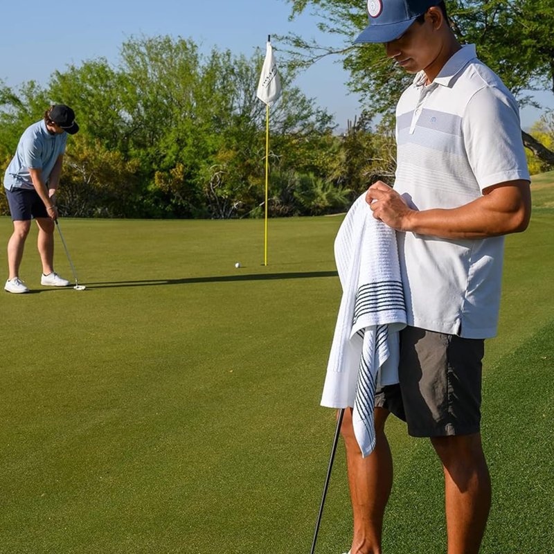 Devant Sports Towel - Caddy Golf Towel, Red/Blue/White