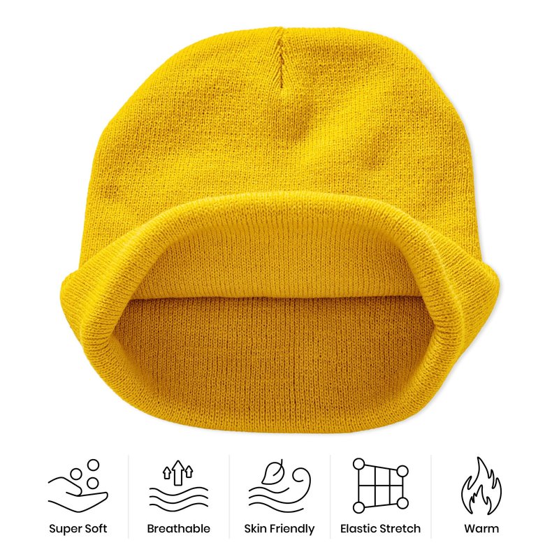 Cute Yellow Duck Embroidered Beanie Knit Hat for Men Women, Cute Funny Graphic Beanie Winter Skull Cap, Gifts for Duck Lovers