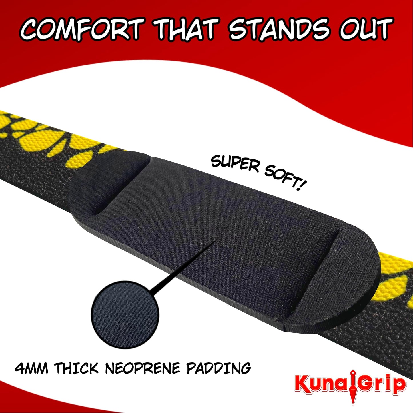 KunaiGrip Anime Lifting Straps - Padded Wrist Straps for Weightlifting, Bodybuilding, Gym Workouts, Powerlifting, Deadlifts & Fitness (Soft Cotton 23.5 inch, 1 Pair) (Law)