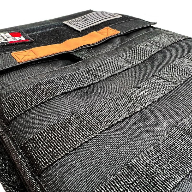 Unbrokenshop.com Adjustable Weighted Vest, WOD Cross Fitness, Weight Plates Carrier for Strength and Endurance Training and Running. For Men or for Women, 2 Patches Included [Black]
