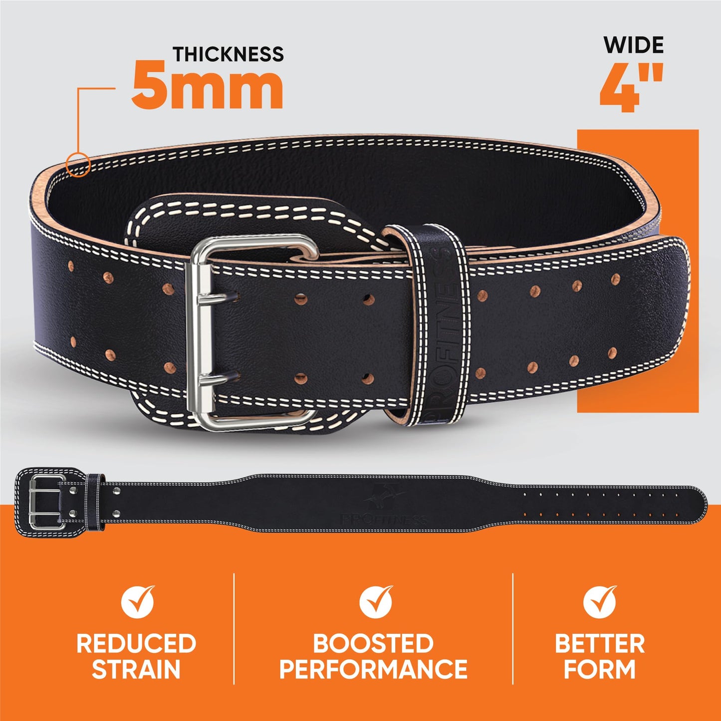 Weightlifting Belt for Men & Women - Heavy Duty Belt for Weightlifting - Weight Lifting Belt Women for Weight Training Belt - Lifting Belt for Back Support(Black/White, Medium)