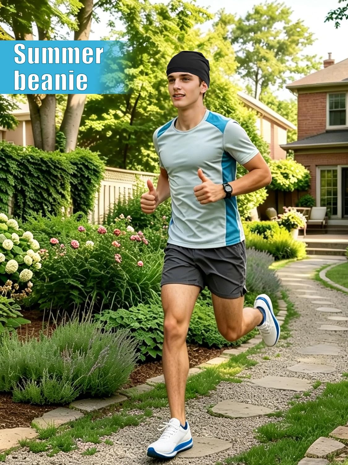 Lightweight Cotton Beanie - Breathable Summer Skull Cap for Running, Cycling, Hiking & Fishing