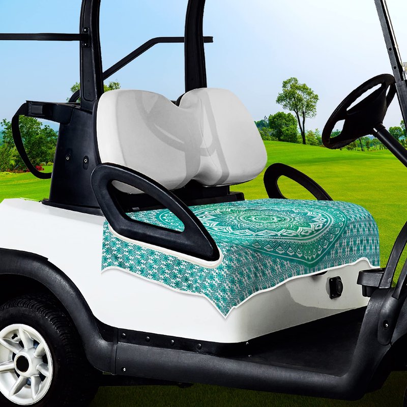 ENYORSE Golf Cart Seat Covers - Ethnic Style Golf Cart Towel Blanket for 2/4 Seater, Soft & Breathable Microfiber, Keeps Seats Cool & Comfortable, 51”x31”, Fits EZGO/Yamaha/Club Car, Bohemian 01