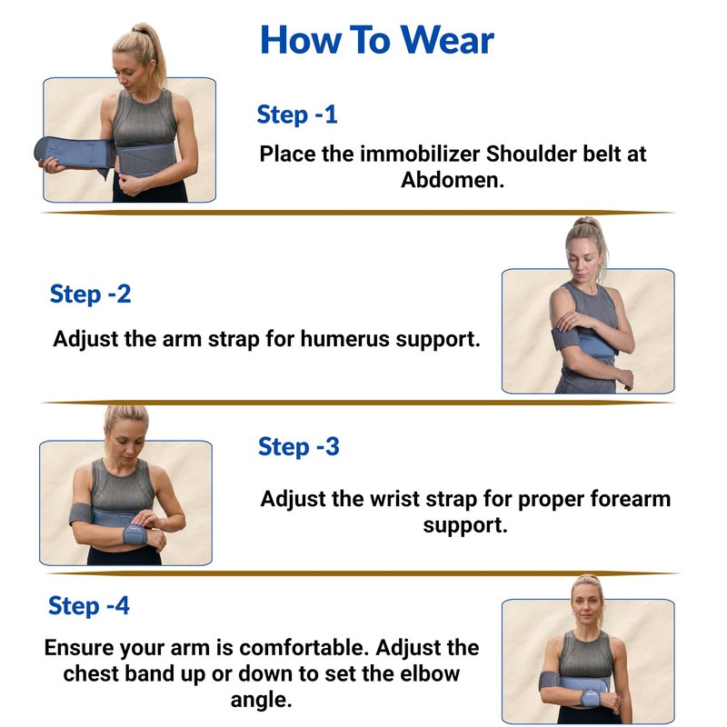 Wonder Care WC shoulder support brace arm slings shoulder immobilizer youth shoulder brace- Shoulder stabilizer Compression Brace rotator cuff surgery sling Left-Right arm sling-Size2 (31"-35")