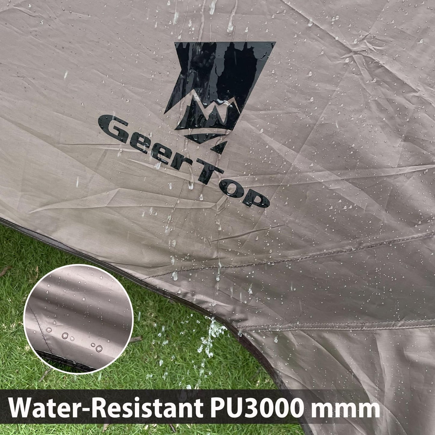 GEERTOP 17 x 10 ft Camping Tarp Lightweight Large Waterproof Hammock Rain Fly Shelter Backpacking Tent Tarp for Outdoor Hiking Bushcraft Survival Travel