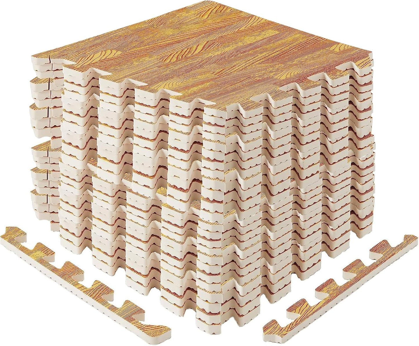 EVA Interlocking Mats - Puzzle Floor Tiles for Home & Garage | Foam Padding, 11-32 SQFT Options