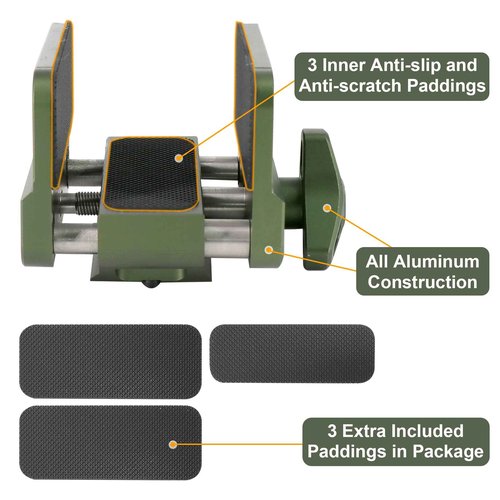 HUNTPAL Arca Swiss Saddle Gun Clamp Rifle Tripod Shooting Rest Mount for Hunting Shooting Stick, Quick Release Accuracy Ball Head & Adapter for Hand-Free Precision Shooting