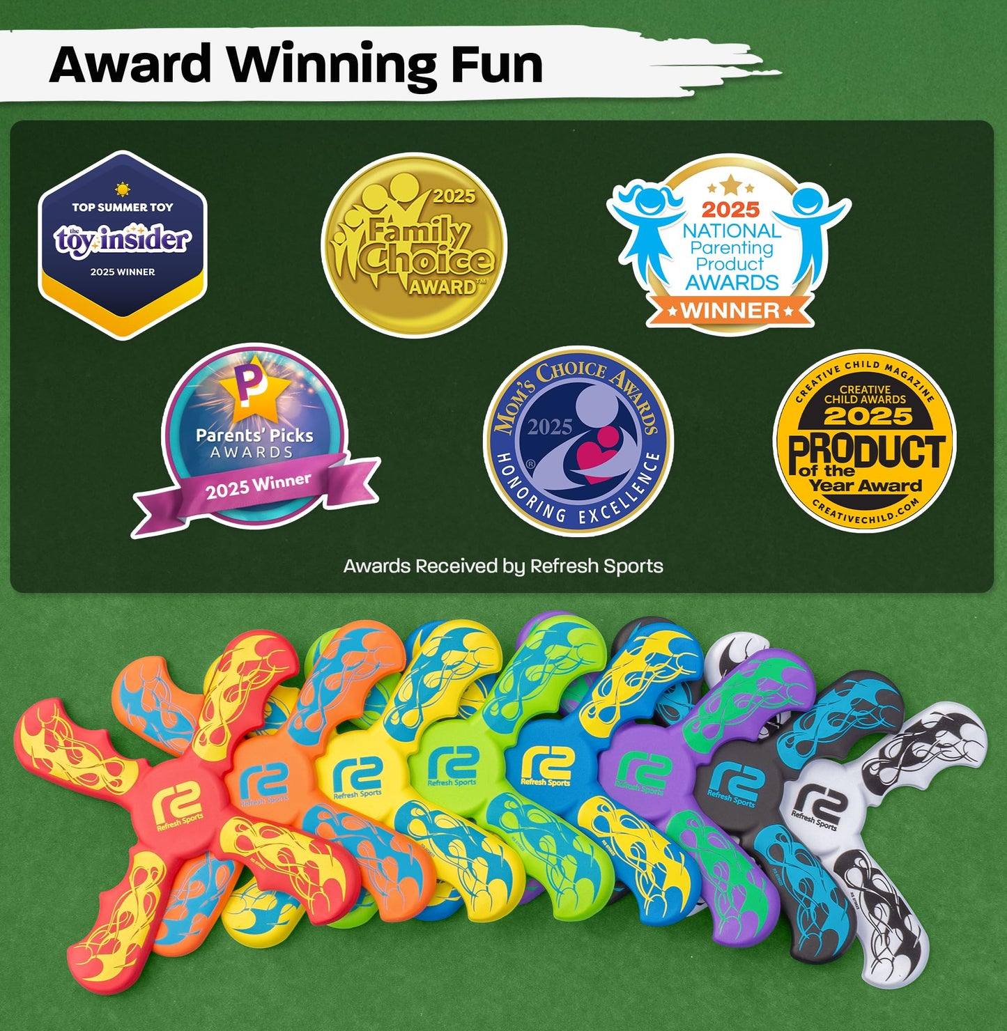 Boomerang for Kids - Fun & Easy To Use - Toys for Ages 8-13 - Birthday Gifts for Kids 5 6 7 8 9 10 Year Old Boy Gift - Best Outdoor Summer Gifts For 4 5 6 7 8 Year Old Boys Gift Ideas for All Ages