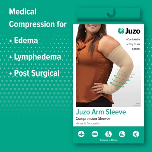 Juzo Soft 2001 20-30mmhg Standard Armsleeve with Silicone Top Band for Women,Beige,1 (I)