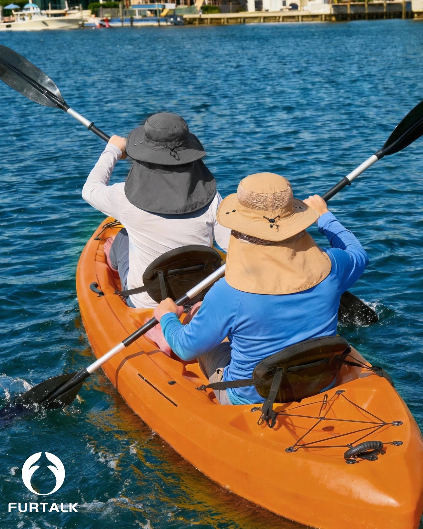 FURTALK Sun Hats for Men Face Cover Neck Flap with Wide Brim Fishing Hats