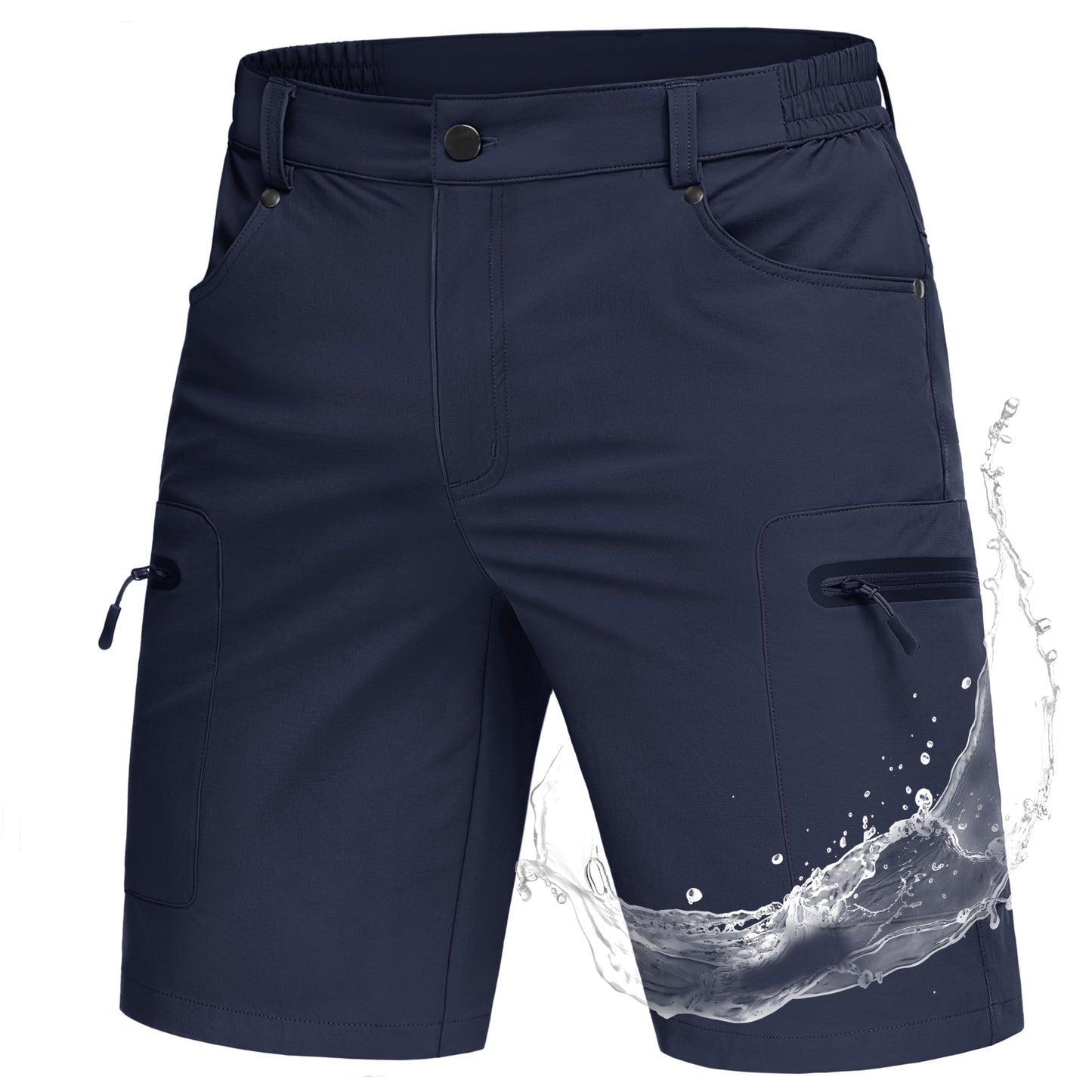 MAGCOMSEN Golf Shorts Men Water Resistant Hiking Shorts Quick Dry Lightweight Tactical Shorts Athletic Shorts Casual Shorts Navy