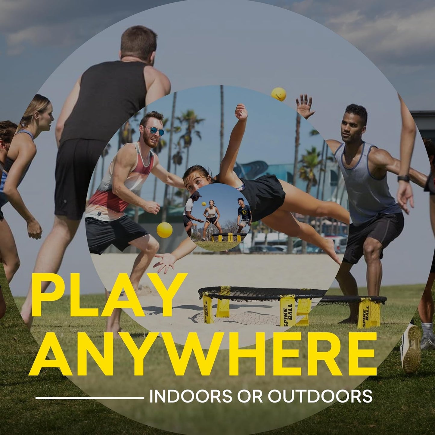 Spikeball Standard 3 Ball Kit - Ultimate Backyard & Beach Game | Indoor/Outdoor Fun