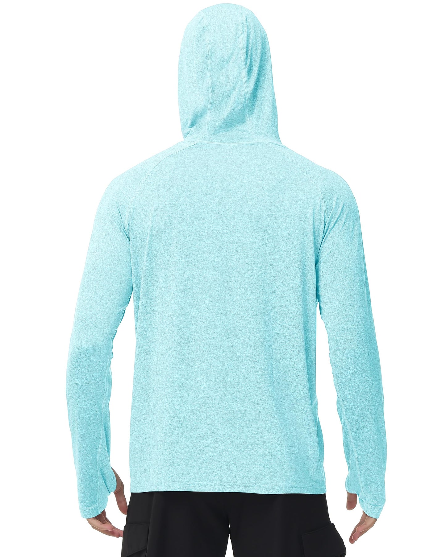 Roadbox Mens UPF 50+ Fishing Shirts, Long Sleeve UV Sun Hoodie, Hiking Running Swim Athletic Workout Shirt