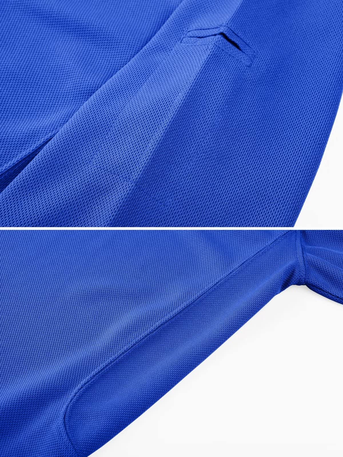 MAGCOMSEN Work Polo Shirts for Men Golf T-Shirts Quick Dry Shirts Summer Shirts Golf Polo Shirts for Men Blue M