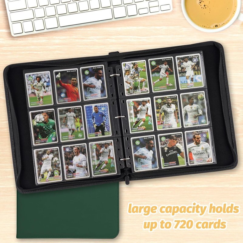Trading Card Binder - 720 Pocket Collection Album for TCG, MTG, Baseball & Yu-Gi-Oh Cards | Side Loading Design