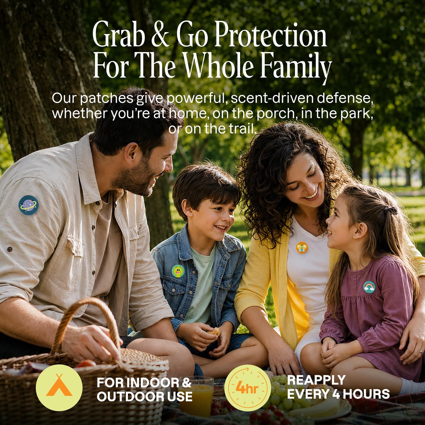 Cliganic Mosquito Repellent Stickers for Kids (90 Pack) - Positive Vibes Patches, Natural DEET-Free, Essential Oil Infused, Insect Repelling Garments