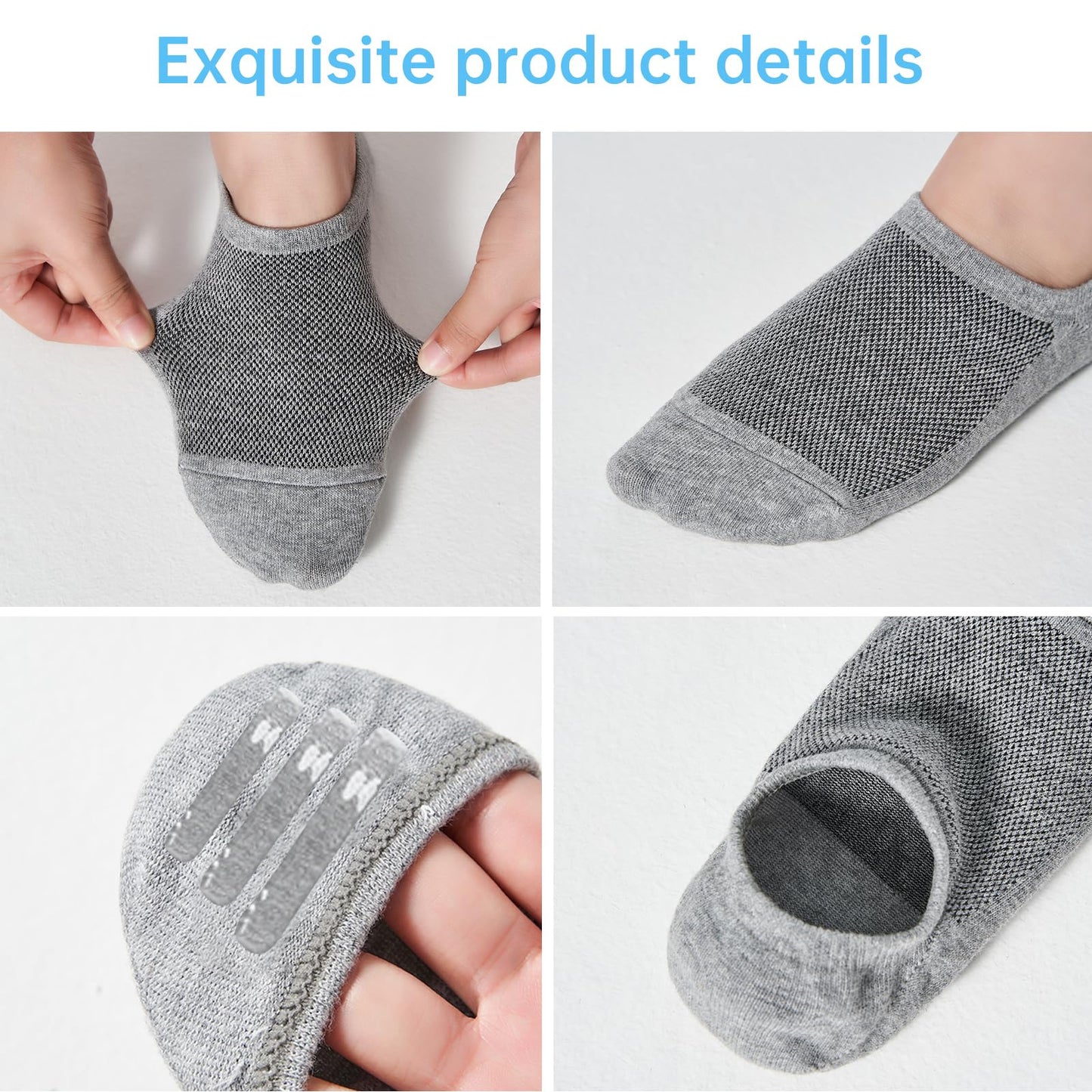 ATBITER No Show Socks Womens Non Slip, 6/12 Pairs Thin Low Cut Invisible Liner Ankle Socks