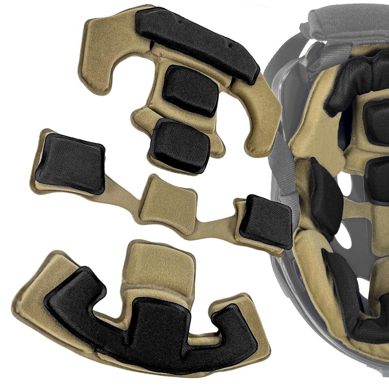 HANSTRONG GEAR Universal Tactical Airsoft Outdoor Combat Internal Replacement Memory Foam Pad Padding Inserts Protective Mat Kits Set Accessories Compatible for Fast/Mich/ACH/USMC/PASGT/EX Helmet