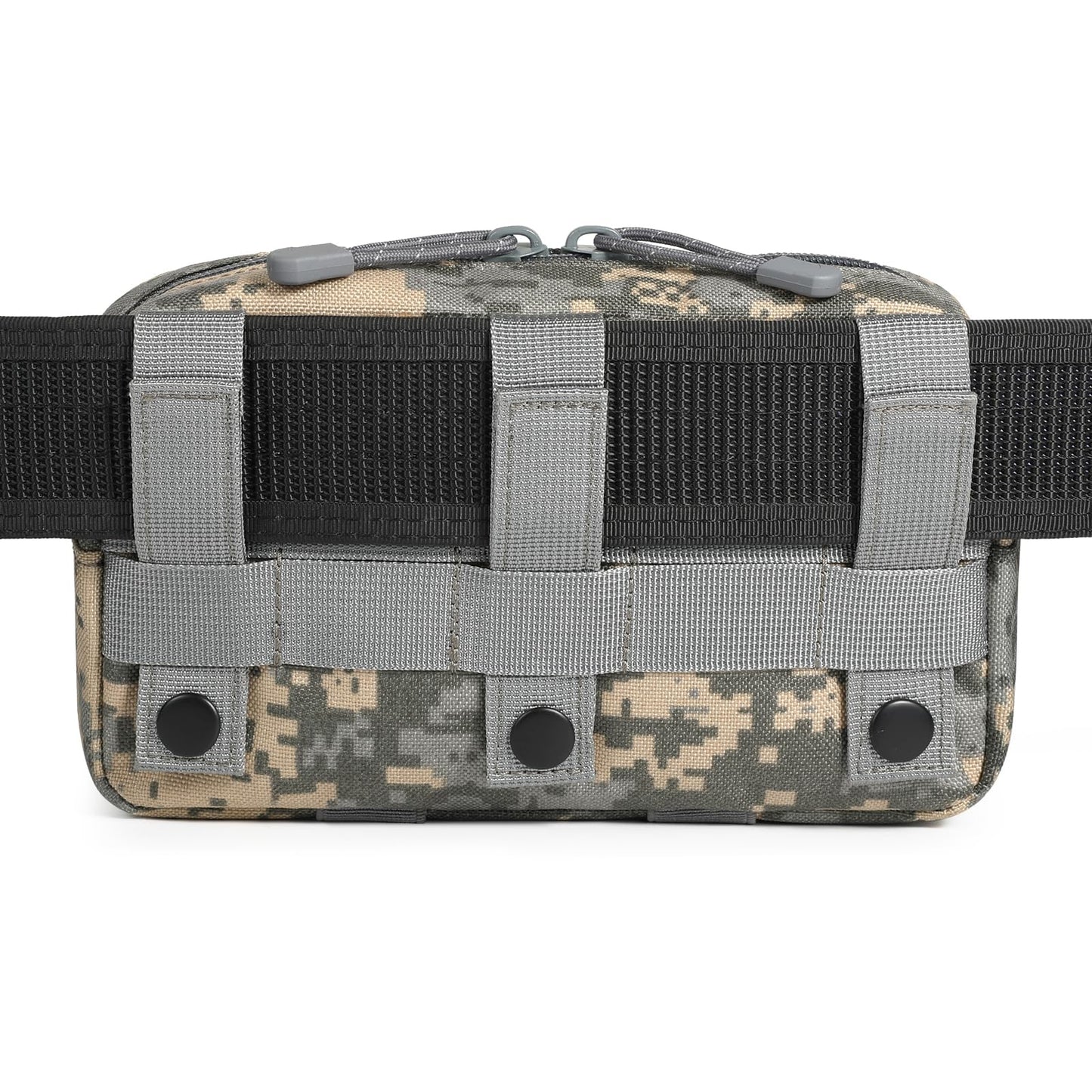 FRTKK Tactical Molle Admin Pouch Utility Laser Cut EDC Tool Pouch Bag Horizontal Modular Pouches Include US Flag Patch and Keychain (ACU)