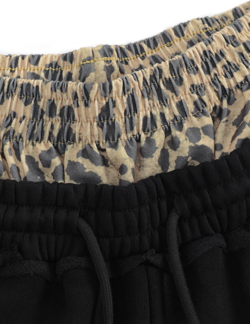 Aelfric Eden Baggy Wide Leg Sweatpants for Women Men Double Waist Camo Elastic Waisted Lounge Pants with Pockets Leopard Small