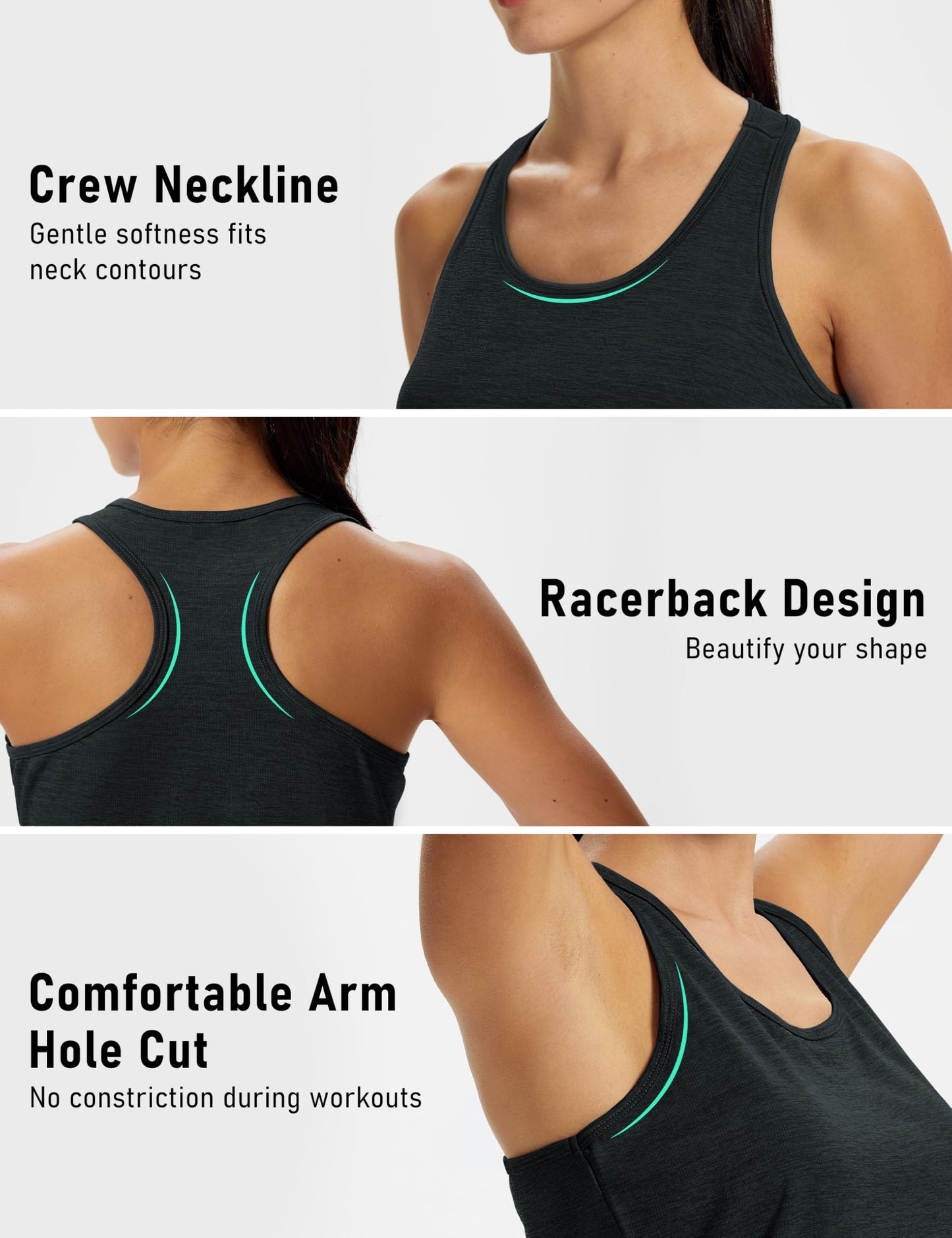 MAGCOMSEN Womens Tank Tops Workout Racerback Sleeveless Top Athletic Muscle