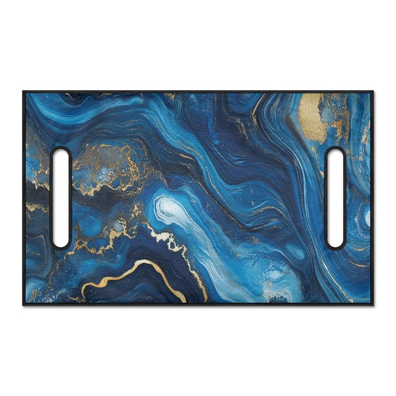 FUIBENG Golf Cart Seat Blanket Towel, Travel Sports Golf Cart Seat Cover for 2-Person Seats Club Car, Blue Marbling Print