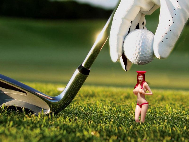 Perky Tees Pin-up Girl Golf Tee, Pack of 6
