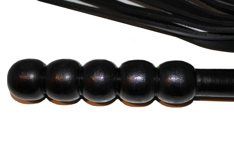 Prairie Horse Supply Leather Flogger - with 50 Premium Leather Tails Braided Handle Grip and Wrist Strap Small Whip Crop