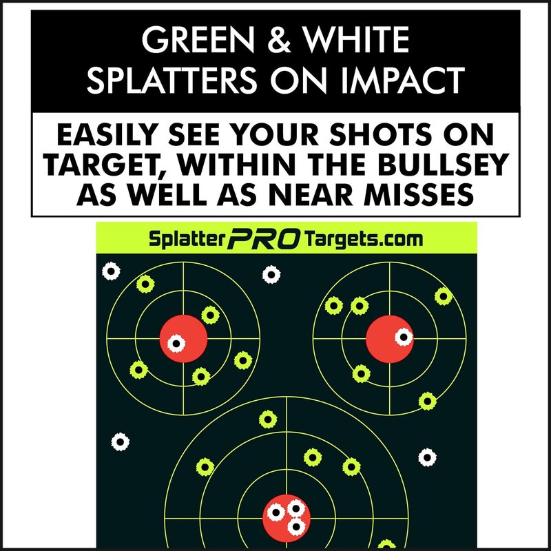 12x18 Splatter Targets - Bright Impact Visuals for Instant Shot Feedback | Perfect for Shooting Practice