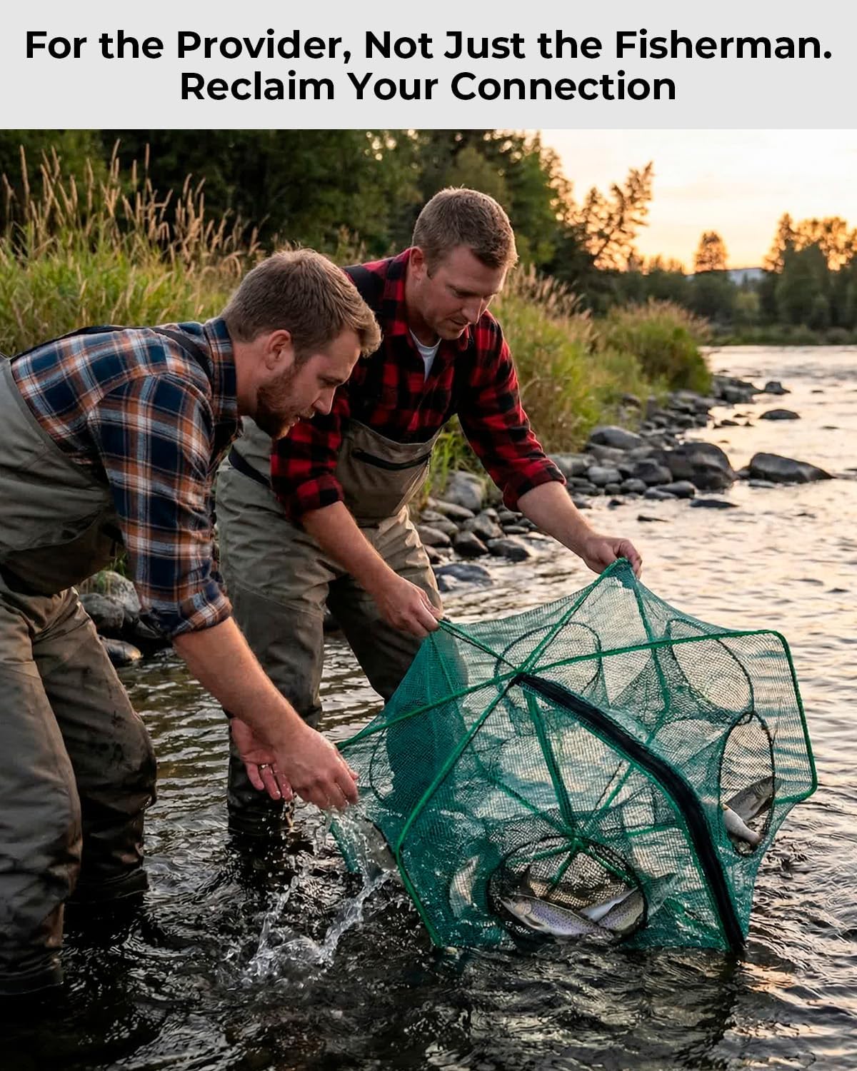 Collapsible Crab Trap - 3 Pack Hexagon Crawfish & Bait Net | 12"x21" with 1" Entry Holes, Portable Galvanized Steel