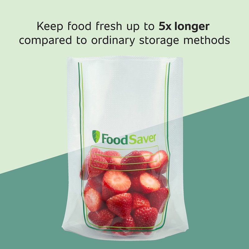 FoodSaver Easy Fill 1-Quart Vacuum Sealer Bags | Commercial Grade and Reusable | 16 Count
