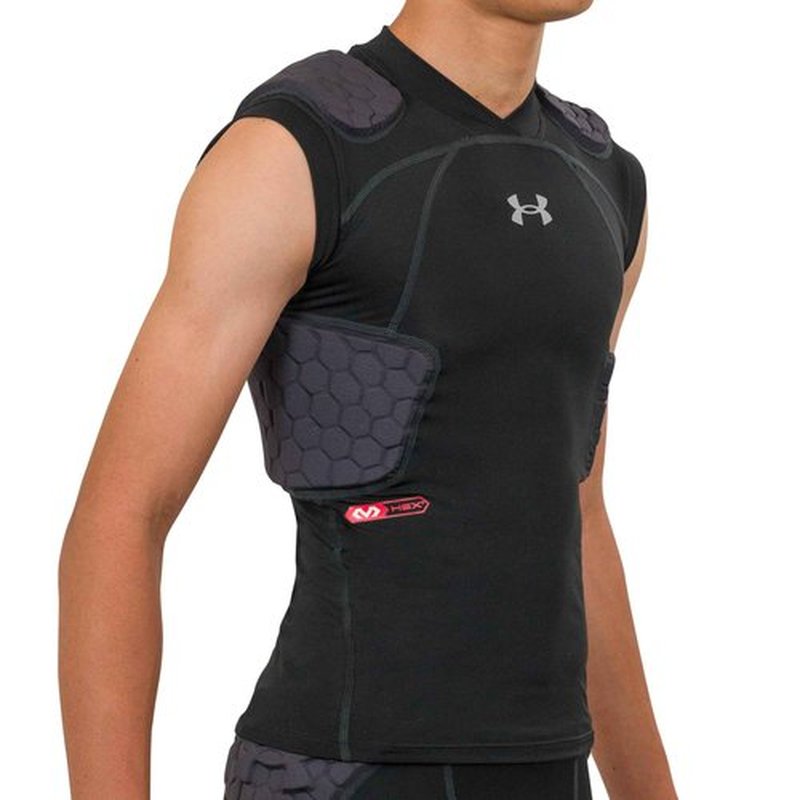 Under Armour Gameday Pro 5-Pad Top, Youth Padded Compression Shirt Football