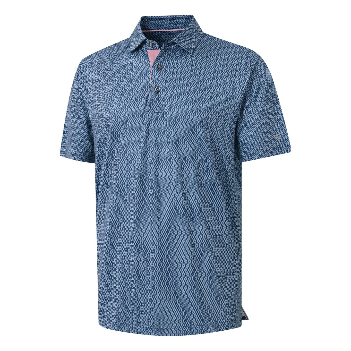 M MAELREG Mens Golf Shirt Short Sleeve Dry Fit Print Moisture Wicking Performance Patterns Collared Polo Shirt
