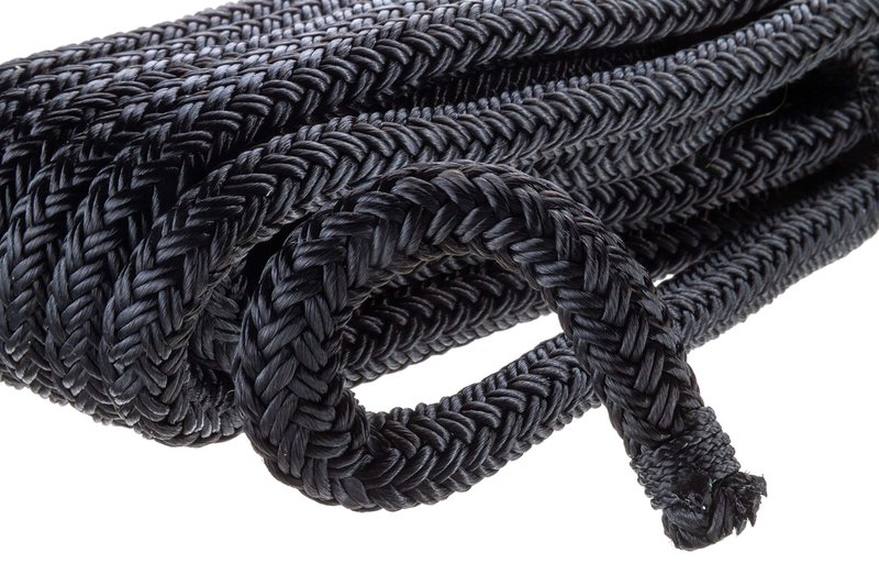 SEACHOICE Double-Braid Nylon Dock Line 1/2" x 15' 40351 Black