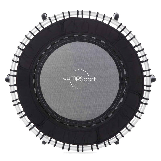 JumpSport Lightweight Round Fitness Trampoline Rebounder Workout Home Gym Equipment with EnduroLast Elastic Cords for Adults and Kids