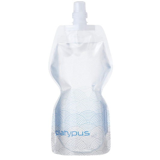 Platypus SoftBottle Flexible Water Bottle with Push-Pull Cap, Waves, 1.0-Liter, Glass