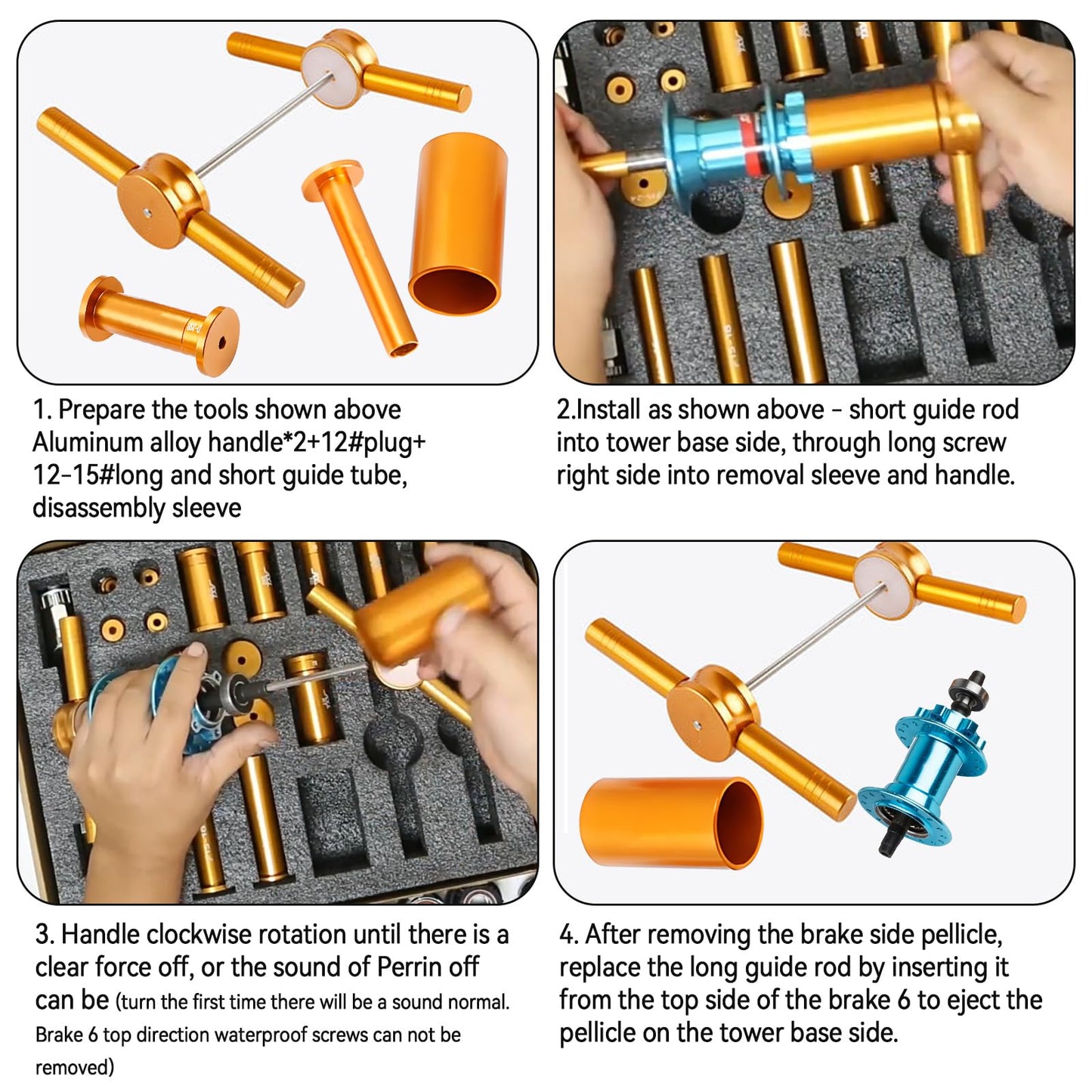 SYWAN Bike Hub Bearing Press & Removal Tool Kit for DT Swiss EXP, DT350, XD, NOVATEC - MTB & Road Bicycle Repair Tools