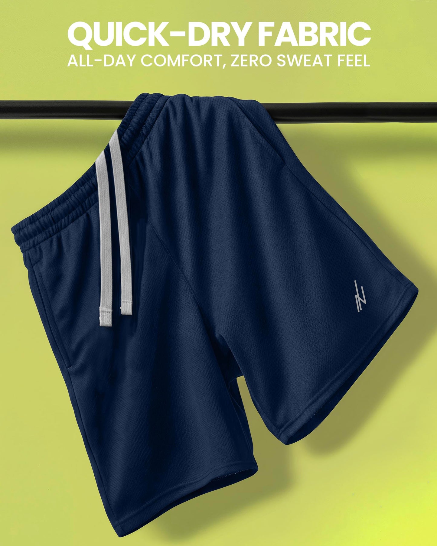 NY Threads Men's Athletic Shorts Quick Dry Loose-Fit Lightweight Running Workout Gym Shorts with Pockets, 3X-Large, Navy