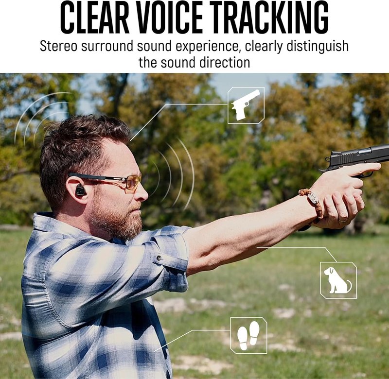 GLORYFIRE Shooting Ear Protection Earplugs - Bluetooth Noise Reduction Earbuds for Ultimate Comfort