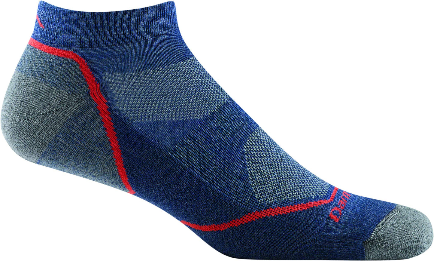 Darn Tough Men's Light Hiker No Show Lightweight with Cushion Hiking Sock (Style 1990) - Denim, Large