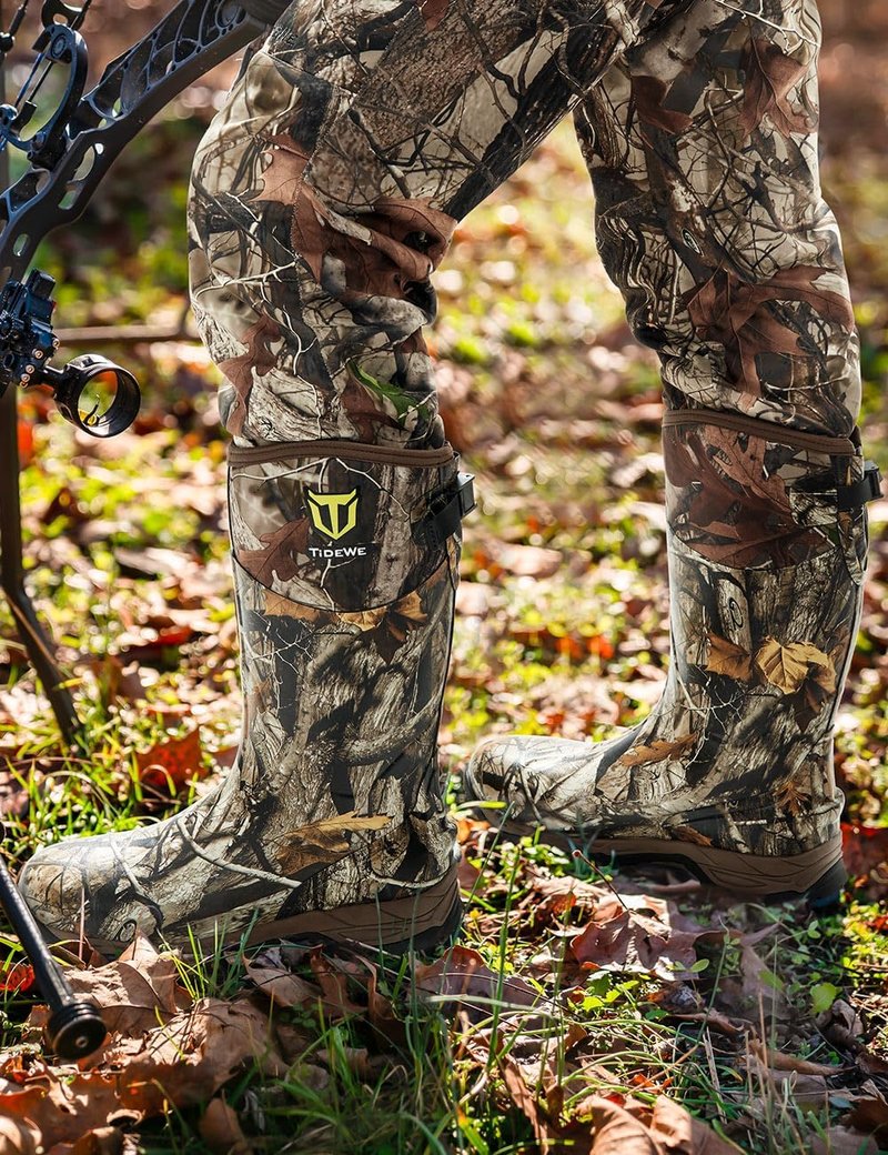 TIDEWE Waterproof Insulated Rubber Hunting Boots - 7mm Neoprene, Men’s Sizes 6-14 | Next Camo G2 Design