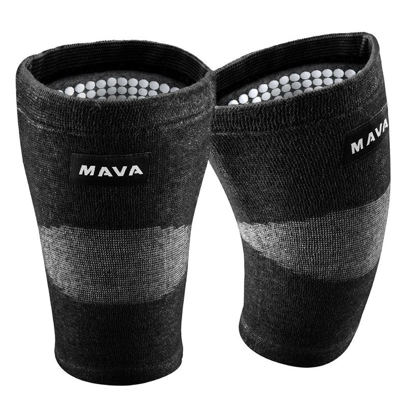 MAVA Knee Support for Women and Men: Reflexology Knee Brace, Joint Comfort, Swelling & Comfort. Non-Slip Design and Enhanced Circulation Black, XL