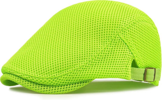 Men's Mesh Newsboy Cap - Breathable Adjustable Ivy Hat for Summer | Perfect for Driving & Outdoor Activities