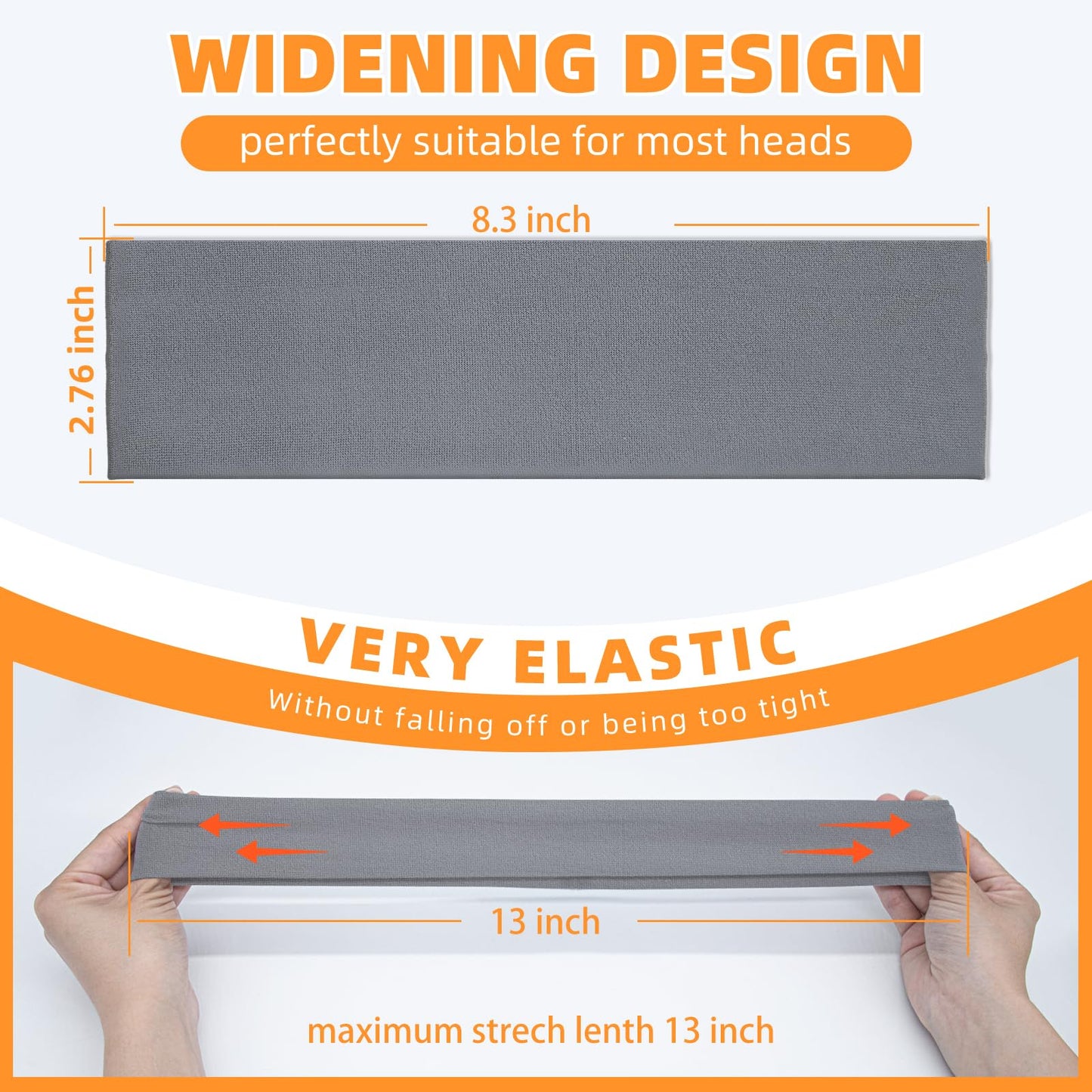 Headbands for Women 14PCS, Non Slip Sports Headband Elastic Soft Running Fashion Headband Absorb Sweat Headbands for Adults Men Women for Working Out, Travel
