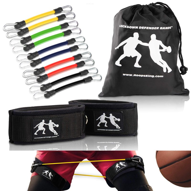D-Fend Lockdown Lateral Resistance Training Speed Bands - Won't Roll Up - Train for Speed, Toning, Strength
