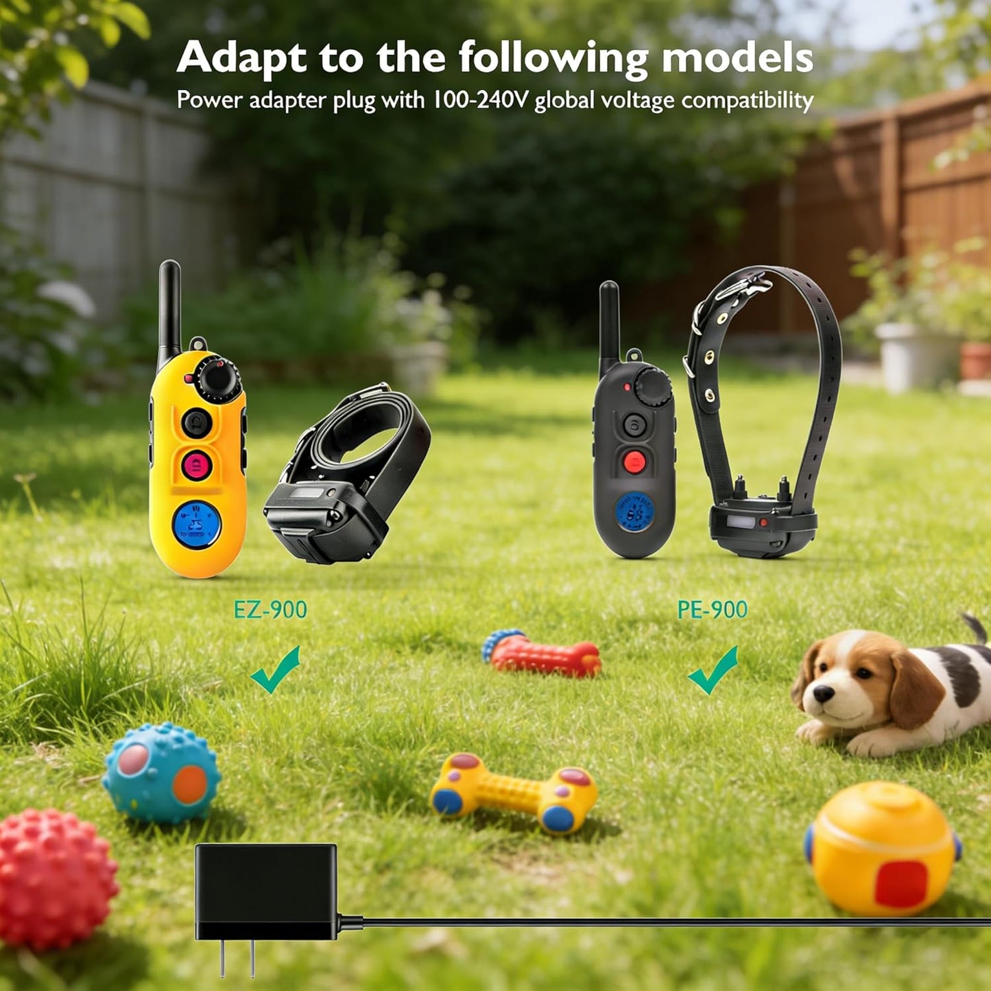 Dual Lead Charger for Pro & Easy Series 900 Dog Training Collars | Replacement Power Adapter for EZ-900, EZ-902, EZ-903, EZ-904, PE-900, PE-902, PE-903