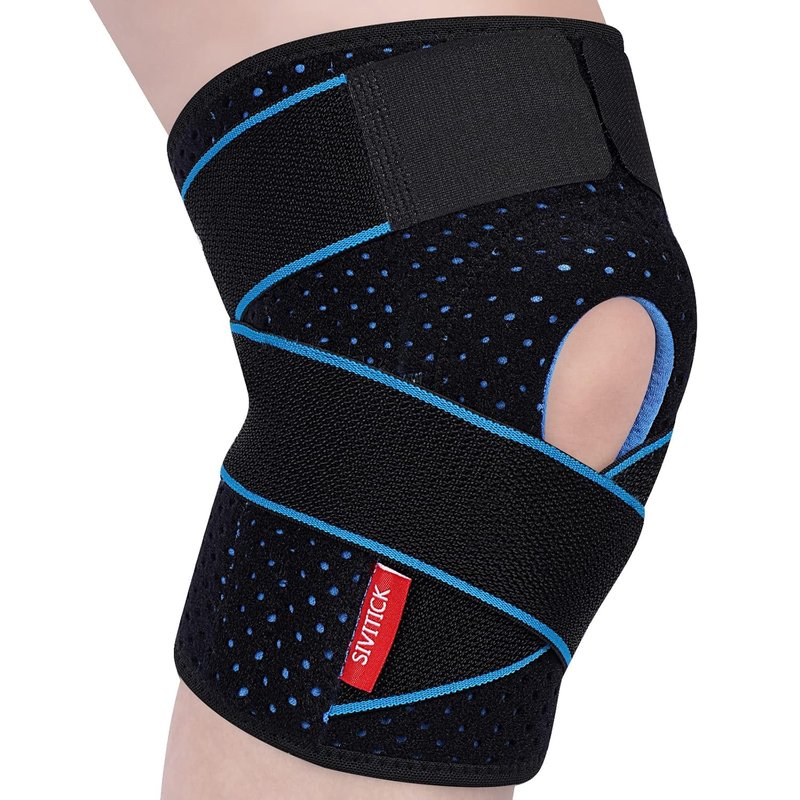 SIVITICK Knee Brace Support for Women & Men Plus Size with Side Stabilizers & Patella Gel Pad for Knee Pain Relief, Arthritis, Meniscus Tear, Injury Recovery, Running