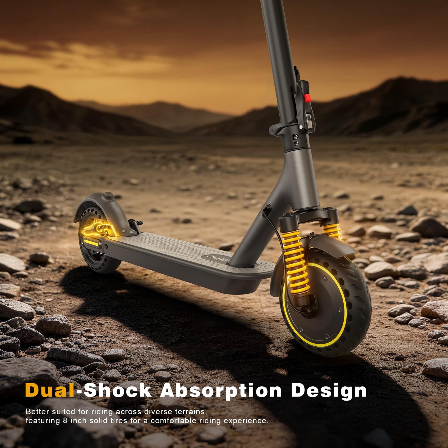 NAVIC Electric Scooter for Adults，Top Speed 19/22 MPH，Range 19/22/28 Miles，8.5”/10" Tires，E-Scooter with Dual Suspension for Commuting, APP Control